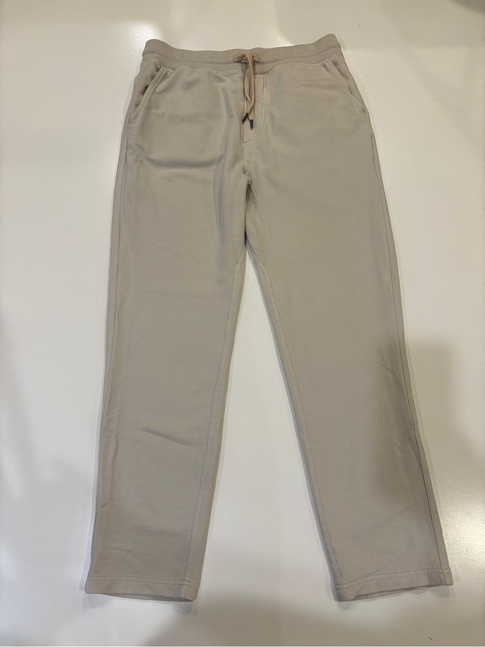 Buck Mason Men's Jogger Pants in‎ Light Beige 100 Cotton Retails $148 Athleisure